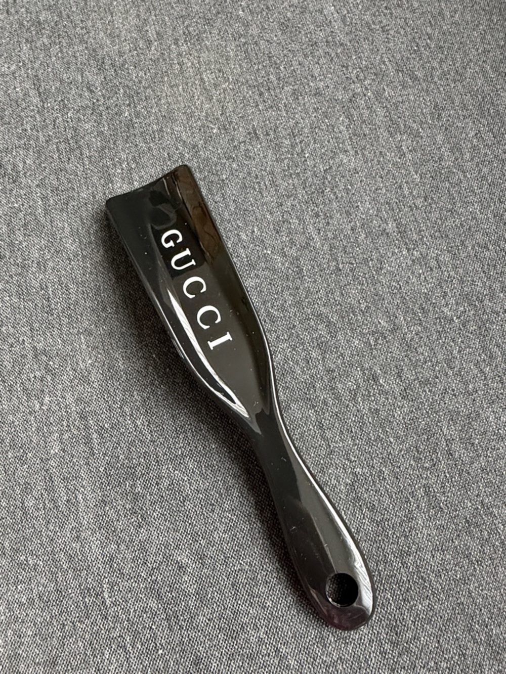 Gucci Black Gloss Shoe Horn with White Logo